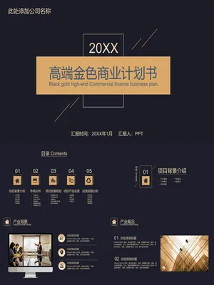 高端黑金商业计划书
