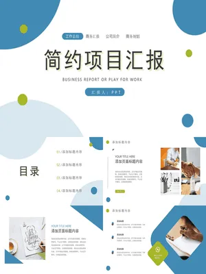 简约清新项目汇报