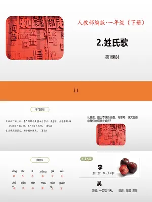 姓氏歌PPT课件5