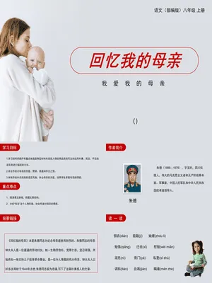 回忆我的母亲PPT课件2
