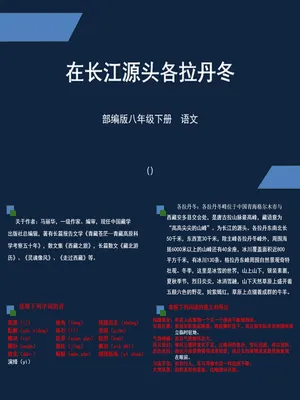 在长江源头各拉丹冬PPT课件2