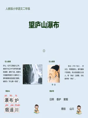 望庐山瀑布PPT课件3