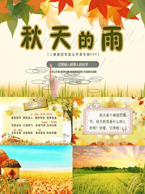 秋天的雨PPT课件2