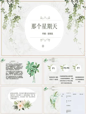 那个星期天PPT课件2