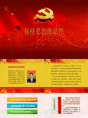 党的纯洁性主题PPT