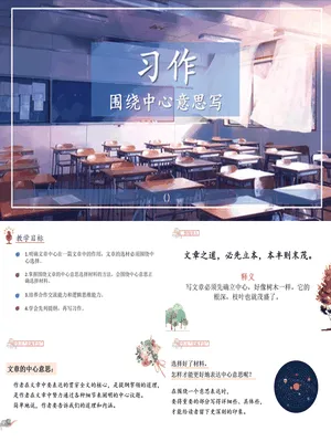围绕中心意思写PPT课件4