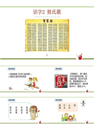 姓氏歌PPT课件1