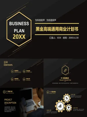 简约大气黑金商务