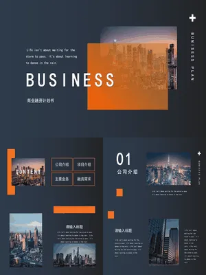 简洁商务商业创业计划书