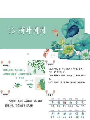 荷叶圆圆PPT课件2