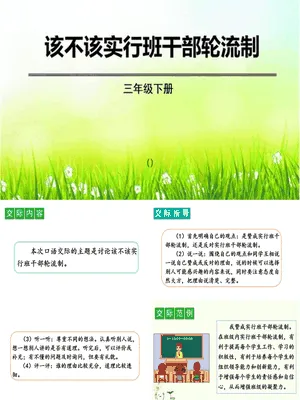 该不该实行班干部轮流制PPT课件3