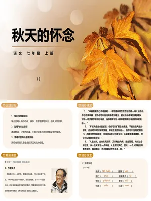 秋天的怀念PPT课件8