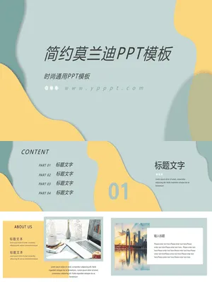 简约莫兰迪色不规则