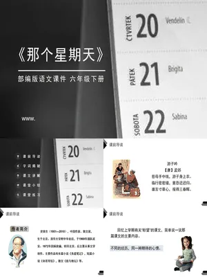 那个星期天PPT课件6