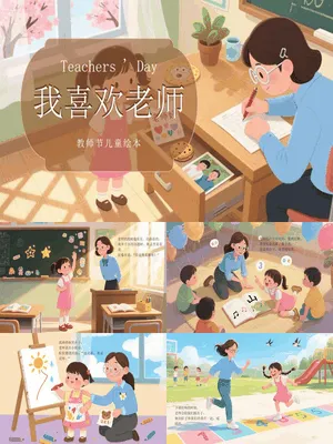 PTJR0828教师节儿童绘本日系风