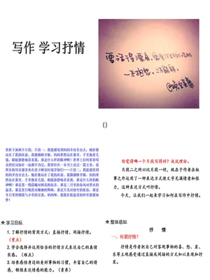 学习抒情PPT课件5