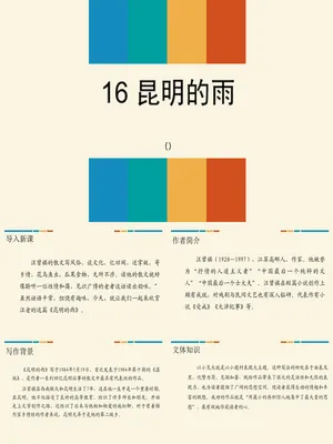 昆明的雨PPT课件4